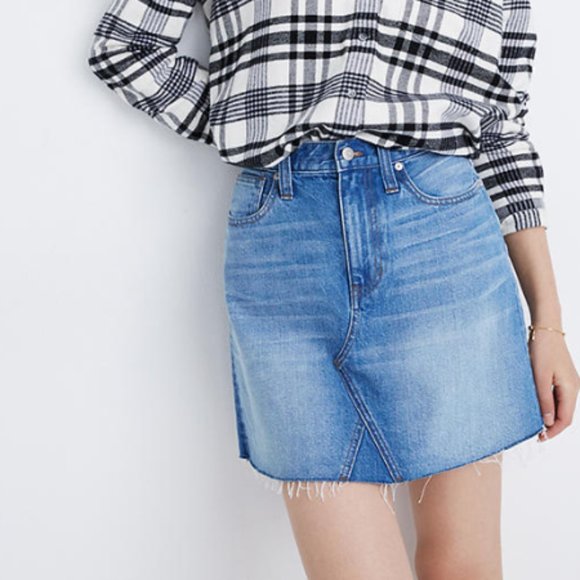 Madewell A-Line Mini Denim Skirt - Picture 2 of 6